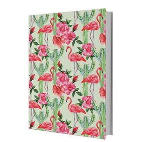 Deffter Paradise Filamingo Flower Sert Kapak 110 Sayfa Çizgili Defter