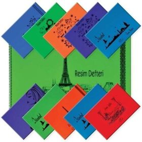 Defne 25x35 cm 25 Yaprak Nar Çiçeği Resim Defteri