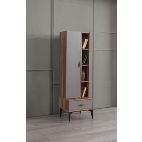 Defne 50x45x165 Ahşap Kapaklı Raflı Çekmeceli Kitaplık