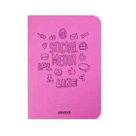 Defne Plastik Kapak Kareli 60 YP A4 Nebula Kaye Defter