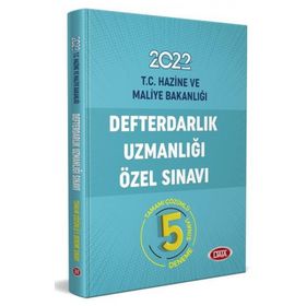 Defterdarlık Uzmanlığı Sınavı Tamamı Çözümlü 5 Deneme Sınavı 2022 - Data Yayınları
