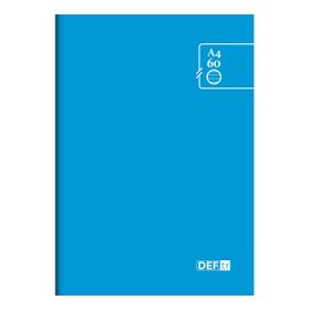 Deftr A4 60 Yaprak Çizgili Mavi Dikişli PP Kapak Defter