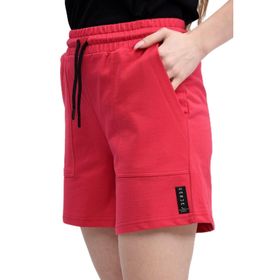 Defys Regular Fit Fuşya Kadın Beli Lastikli Cepli Etiket Detaylı Şort
