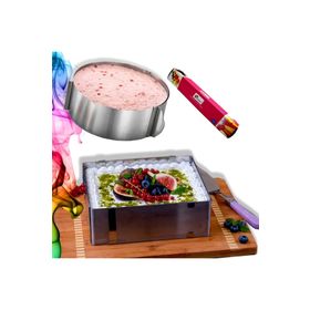 Dekamis Ayarlı Çember Yuvarlak Ayarlanabilir Kek Kalıbı