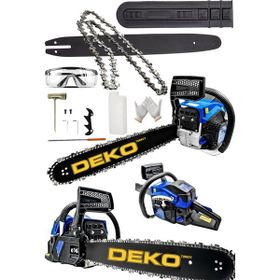 Deko Turbo DKT6200 Çelik Krank Benzinli Motorlu Testere Zincirli Ağaç Odun Dal Kesme Makinesi