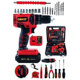 Deko Turkey DKT2069 Darbeli Çift Motor Turbo Şarjlı Entegreli Çift Akülü Şarjlı Vidalama Matkap+Full Set