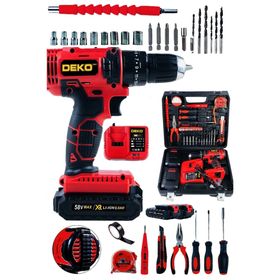 Deko Turkey DKT2069 Darbeli Çift Motor Turbo Şarjlı Entegreli Çift Akülü Şarjlı Vidalama Matkap+Full Set
