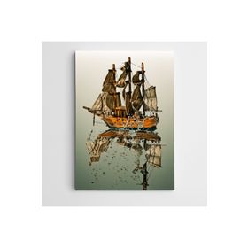 Dekolata Ağaç Gemi ve Gölgesi Modern Sanat 20x30 cm Kanvas Tablo