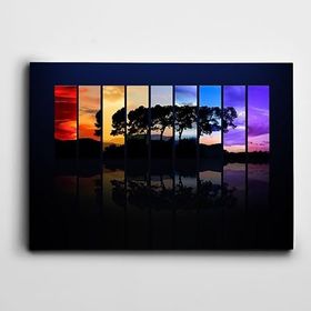 Dekolata Ağaçlar Manzara 85x120 cm Kanvas Tablo