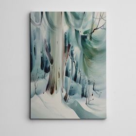Dekolata Ağaçlar ve Kış Mini 20x30 cm Kanvas Tablo