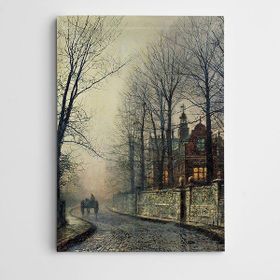 Dekolata Ağaçlar ve Yol 50x70 cm Kanvas Tablo