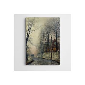 Dekolata Ağaçlar ve Yol 70x100 cm Kanvas Tablo