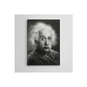 Dekolata Albert Einstein Siyah Beyaz 30x40 cm Kanvas Tablo