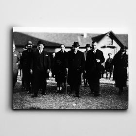 Dekolata Atatürk 1933 Adana'da 140x200 cm Kanvas Tablo