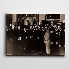 Dekolata Atatürk Ankara'da 1930 25x35 cm Kanvas Tablo