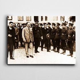 Dekolata Atatürk Askeri Karşılama 25x35 cm Kanvas Tablo