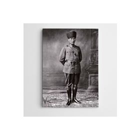 Dekolata Atatürk Askeri Üniforma İle 35x50 cm Kanvas Tablo