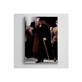 Dekolata Atatürk Baston ve Şapka 100x140 cm Kanvas Tablo