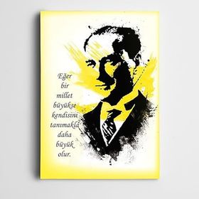 Dekolata Atatürk Bilinç 70x100 cm Kanvas Tablo