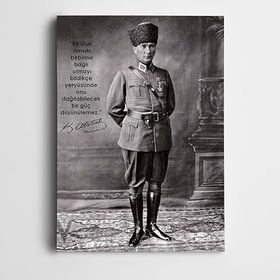 Dekolata Atatürk Birlik 40x60 cm Kanvas Tablo
