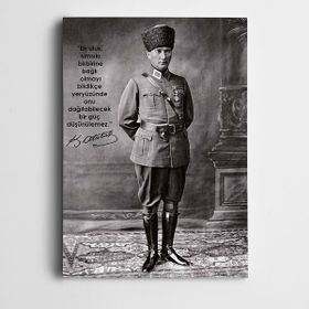 Dekolata Atatürk Birlik 50x70 cm Kanvas Tablo