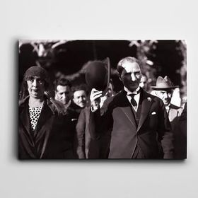 Dekolata Atatürk Bursa Gezisi 20x30 cm Kanvas Tablo