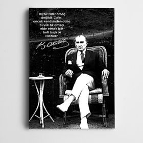 Dekolata Atatürk Çalışkanlık ve Zafer 25x35 cm Kanvas Tablo