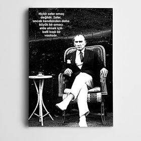 Dekolata Atatürk Çalışkanlık ve Zafer 40x60 cm Kanvas Tablo