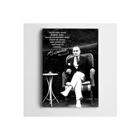 Dekolata Atatürk Çalışkanlık ve Zafer 60x85 cm Kanvas Tablo