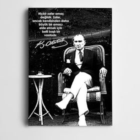 Dekolata Atatürk Çalışkanlık ve Zafer 60x85 cm Kanvas Tablo