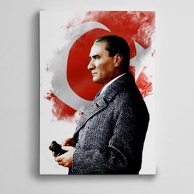 Dekolata Atatürk Dürbün 30x40 cm Kanvas Tablo