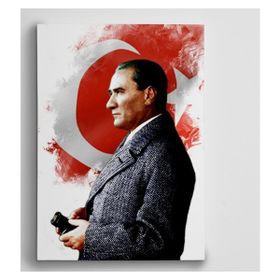 Dekolata Atatürk Dürbün 35x50 cm Kanvas Tablo