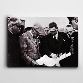 Dekolata Atatürk Ergani Bakır Madeninde 20x30 cm Kanvas Tablo