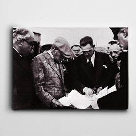 Dekolata Atatürk Ergani Bakır Madeninde 25x35 cm Kanvas Tablo