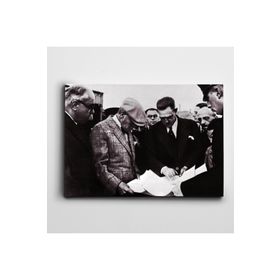 Dekolata Atatürk Ergani Bakır Madeninde 50x70 cm Kanvas Tablo
