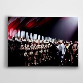 Dekolata Atatürk Geçiş Töreni 30x40 cm Kanvas Tablo