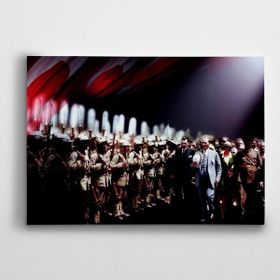 Dekolata Atatürk Geçiş Töreni 35x50 cm Kanvas Tablo