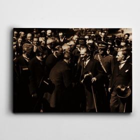 Dekolata Atatürk İzmir'de 1928 40x60 cm Kanvas Tablo