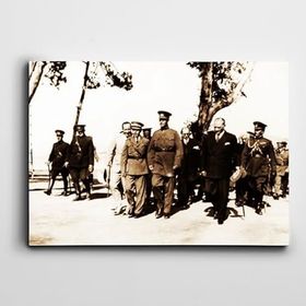 Dekolata Atatürk İzmir'de 1934 85x120 cm Kanvas Tablo