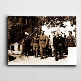 Dekolata Atatürk İzmir'de 24 Haziran 1934 25x35 cm Kanvas Tablo