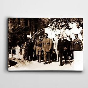 Dekolata Atatürk İzmir'de 24 Haziran 1934 40x60 cm Kanvas Tablo
