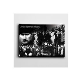 Dekolata Atatürk Kolaj 140x200 cm Kanvas Tablo