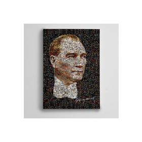 Dekolata Atatürk Mozaik 100x140 cm Kanvas Tablo