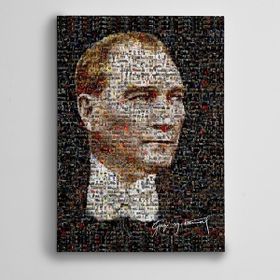 Dekolata Atatürk Mozaik 30x40 cm Kanvas Tablo