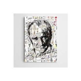 Dekolata Atatürk Mozaik ve Bayrak 30x40 cm Kanvas Tablo