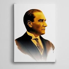 Dekolata Atatürk Renkli Portre 60x85 cm Kanvas Tablo