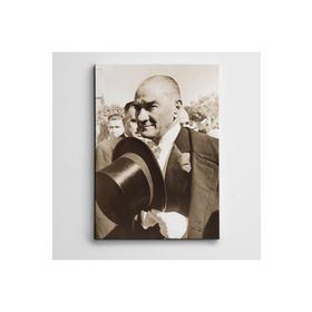 Dekolata Atatürk Şapka 20x30 cm Kanvas Tablo