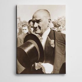 Dekolata Atatürk Şapka 30x40 cm Kanvas Tablo