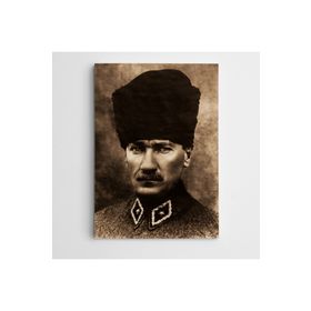 Dekolata Atatürk Şayap Kalpak 1922 60x85 cm Kanvas Tablo