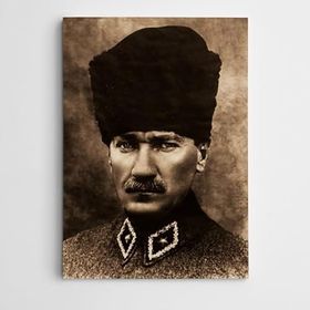 Dekolata Atatürk Şayap Kalpak 1922 70x100 cm Kanvas Tablo